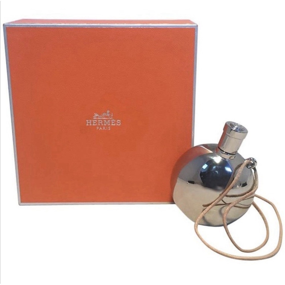 Vintage Hermes Perfume Des Merveilles Spray Silver Necklace‎ Very Rare .25oz New